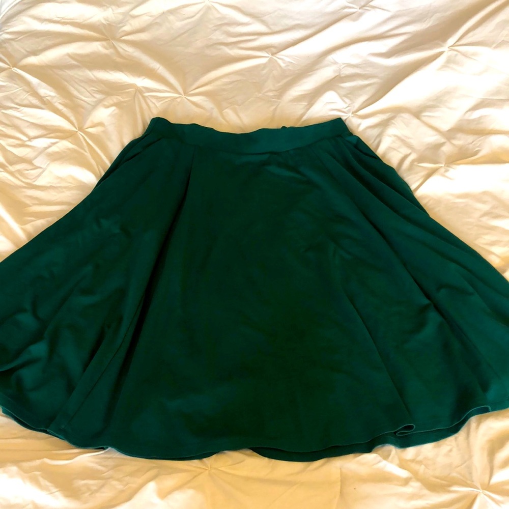 Emerald Green Midi Skirt